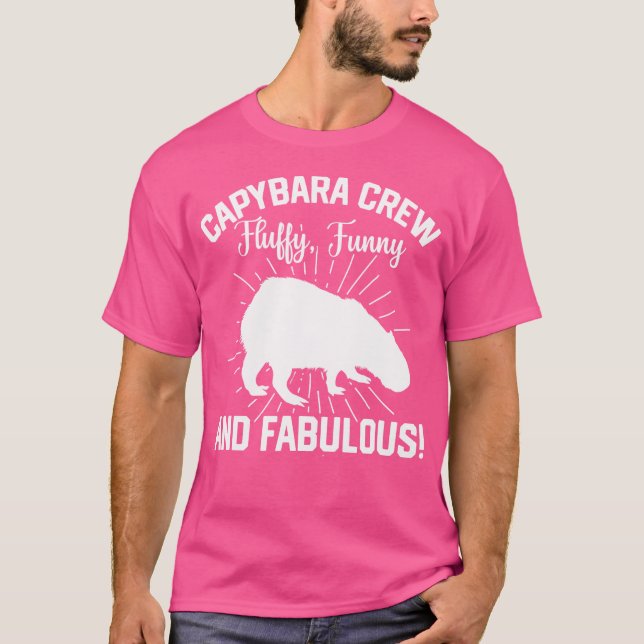 T-shirt Capybara Crew Fluffy Amusant Et Fabuleux Capybara (Devant)