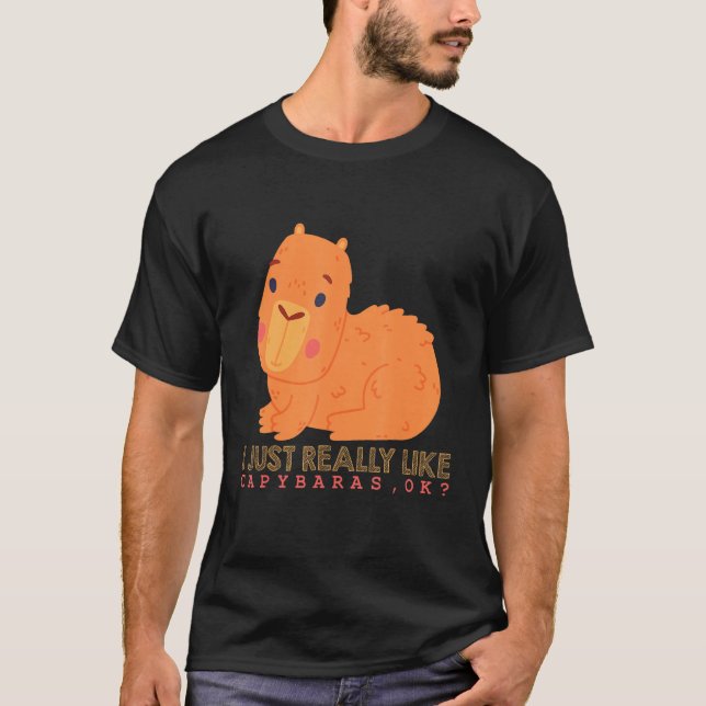 T-shirt Capybara  Cute Capybaras Rodent Animal Capybara 1 (Devant)