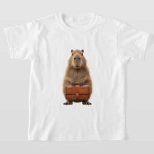 T-shirt Capybara d'affaires avec Porte-documents