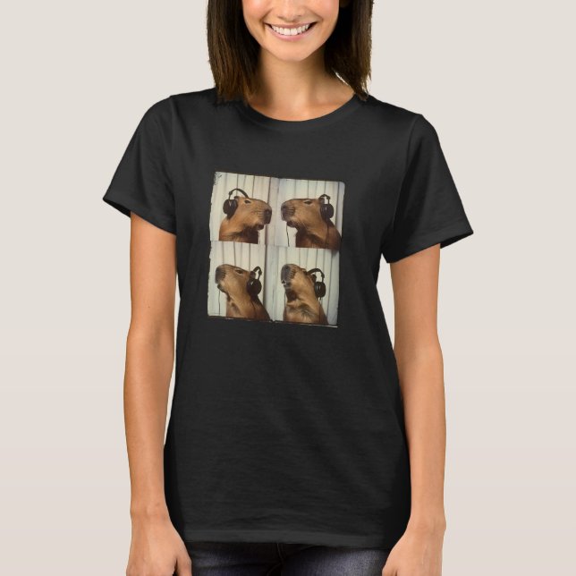 T-shirt Capybara Dans Les Casques Cute Capy Lover ADHD Aut (Devant)