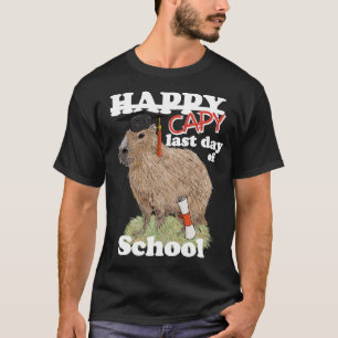 T-shirt Capybara diplômé dernier jour d'école heureux