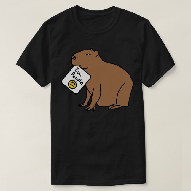 T-shirt Capybara Dit Qu'Il Y A Des Gens (Design devant)