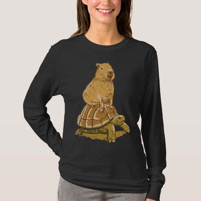 T-shirt Capybara drôle animal tortue Capybara mignon (Devant)
