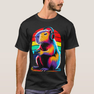 T-shirt Capybara Drôle Capybara Rongeur Amateur de jeux v