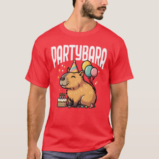 T-shirt Capybara drôle Partybara Capybara fête d'anniversa