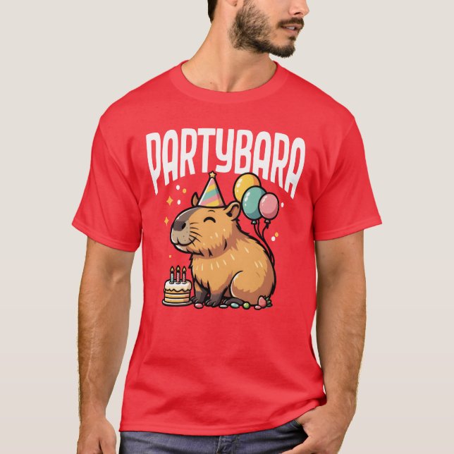 T-shirt Capybara drôle Partybara Capybara fête d'anniversa (Devant)