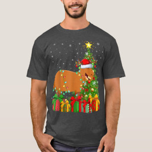 T-shirt Capybara Éclairage Xmas Arbre Santa Hat Capybara C