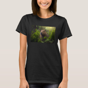 T-shirt Capybara entourée de plantes
