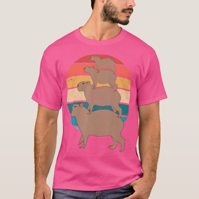 T-shirt Capybara Équitation Capybara (Devant)