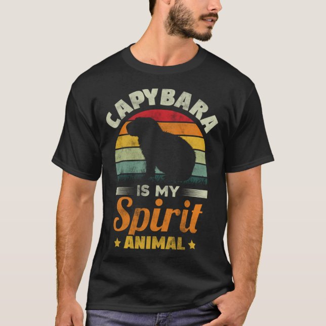 T-shirt Capybara Est Mon Esprit Animal Capybara Rodent (Devant)