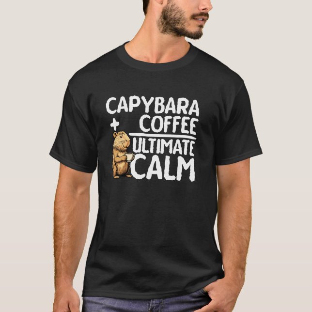 T-shirt Capybara et Café Calme Ultime (Devant)