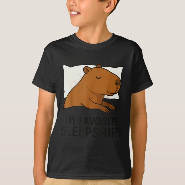 T-shirt Capybara Favorite Sleepshirt Sleeng Pajamas Boys G (Devant)