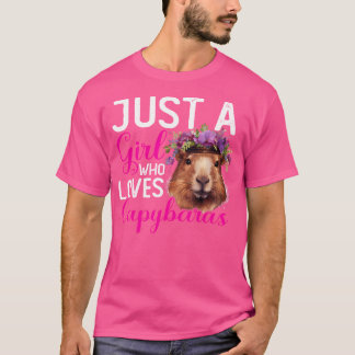 T-shirt Capybara Filles Femmes Juste Une Fille Qui Aime Ca
