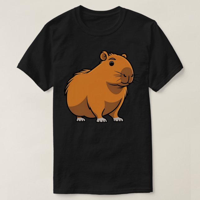 T-shirt Capybara Funny Animaux mignons Chill Capy toon (Design devant)