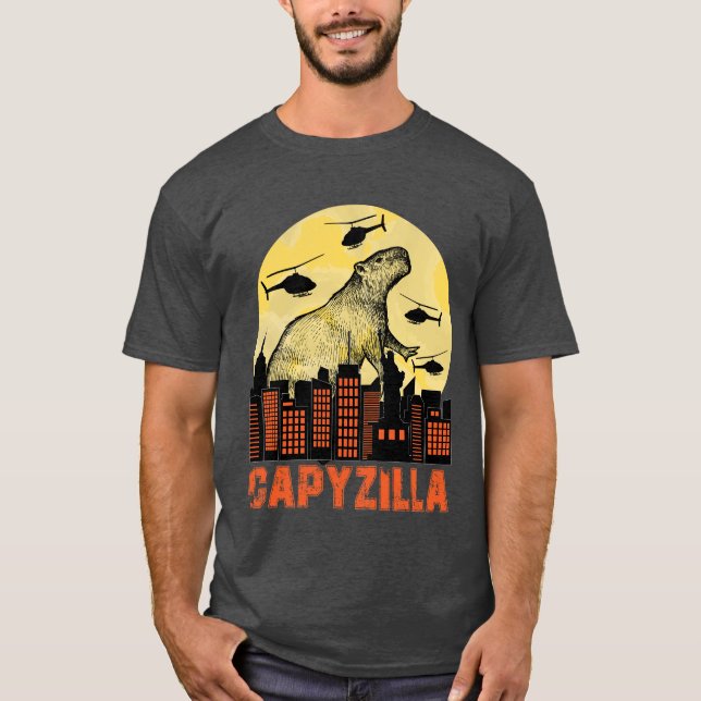T-shirt Capybara Funny Capybara Rodent Capyzilla Funny (Devant)
