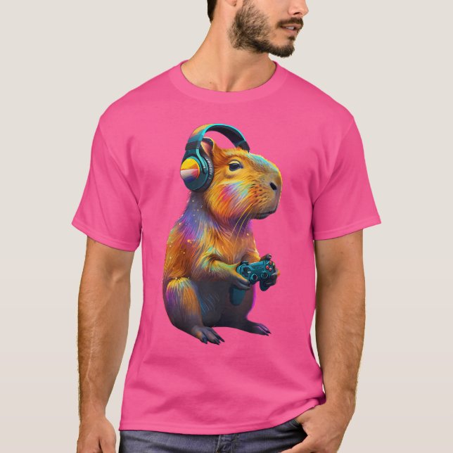 T-shirt Capybara Funny Jeux Vidéo Capybara (Devant)