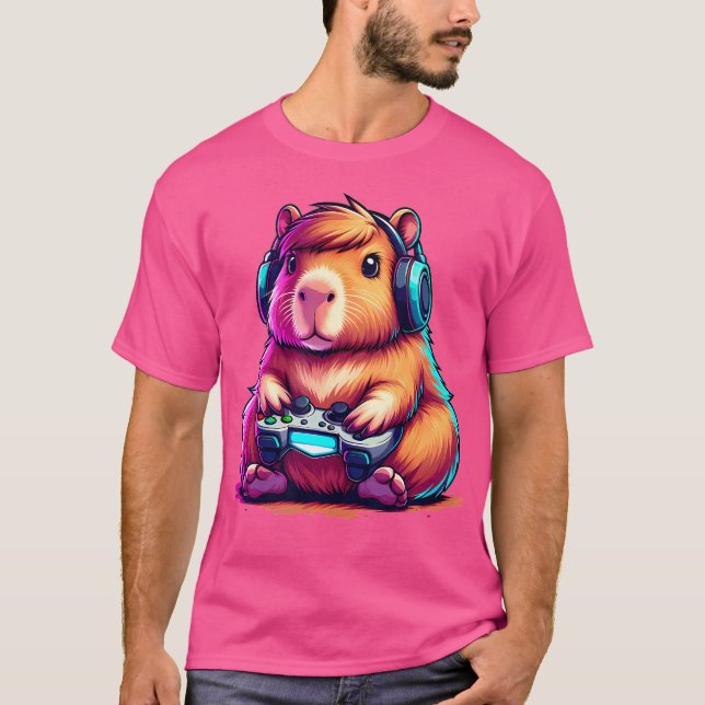 T-shirt Capybara Funny Jeux Vidéo Capybara (Devant)