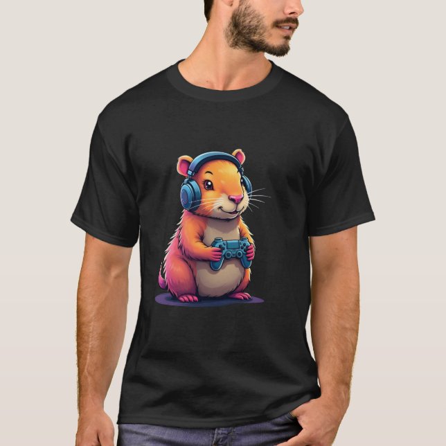 T-shirt Capybara Funny Jeux Vidéo Capybara Jeux Vidéo Lo (Devant)