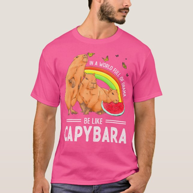T-shirt Capybara Funny Mignon Animal Être Comme Capybara (Devant)