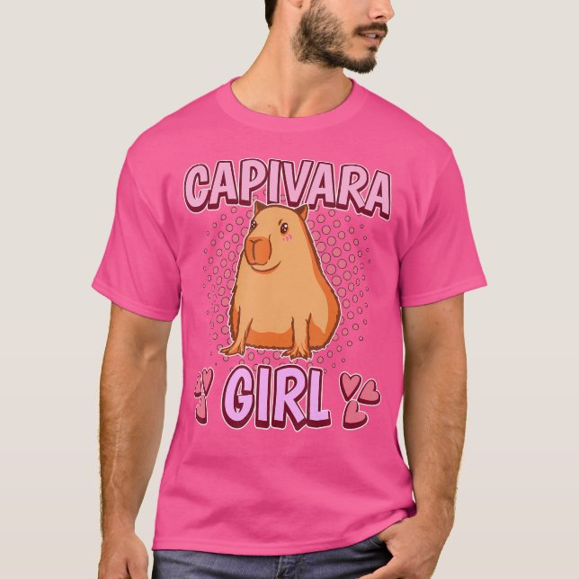 T-shirt Capybara Girl Capybara (Devant)