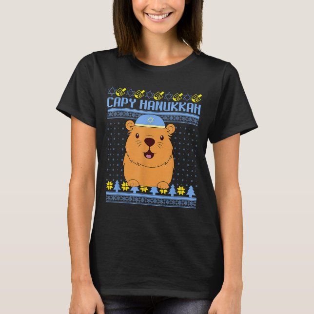 T-shirt Capybara Hanukkah Capy Hanukkah Chanukah Jewish Ki (Devant)