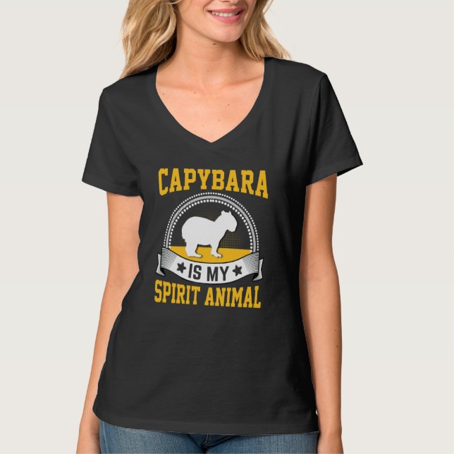 T-shirt Capybara Is My Spirit Animal (Devant)