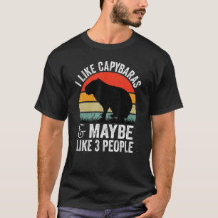 T-shirt Capybara J'aime les Capybaras et peut-être 3 perso