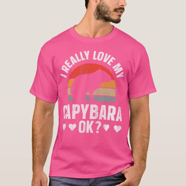 T-shirt Capybara J'Aime Vraiment Mon Capybara Ok (Devant)