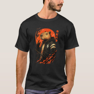 T-shirt Capybara Japonais Anime Samurai Ninja Japonais Gar