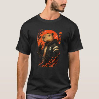 T-shirt Capybara Japonais Anime Samurai Ninja Japonais Gar