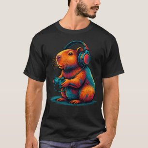 T-shirt Capybara Jeux Vidéo Drôles Capybara Pour Hommes Fe