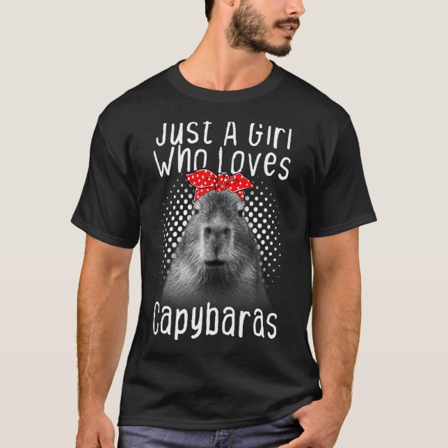 T-shirt Capybara Juste une fille qui aime les Capybaras (Devant)