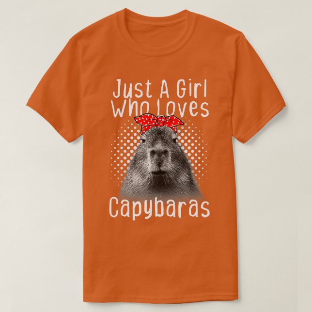 T-shirt Capybara Juste une fille qui aime les Capybaras (1 (Design devant)