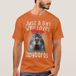 T-shirt Capybara Juste une fille qui aime les Capybaras (1