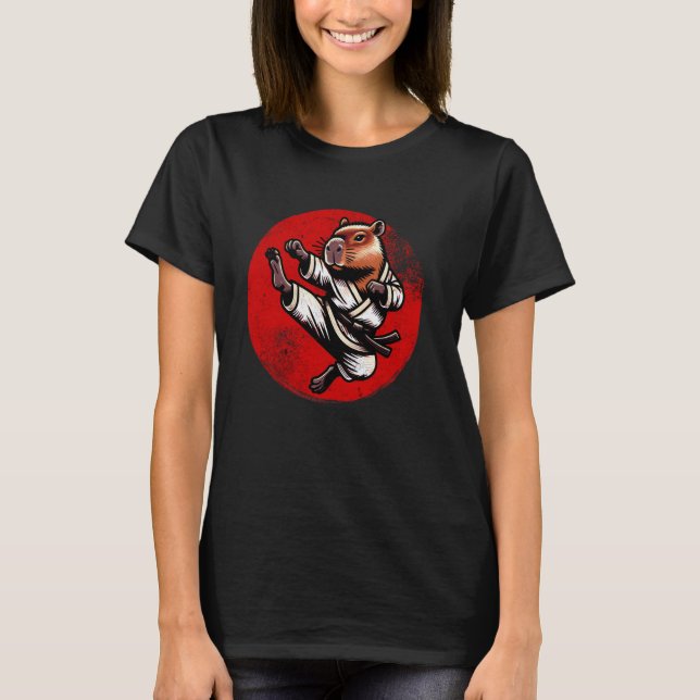T-shirt Capybara Karaté Classique Capybara Drôle de Judo p (Devant)