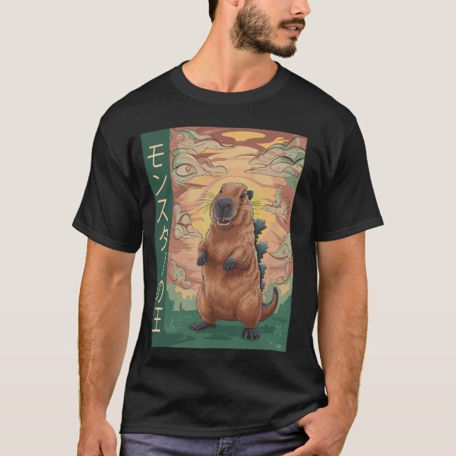 T-shirt Capybara King De Monster Capyzilla Funny Pour Enfa (Devant)