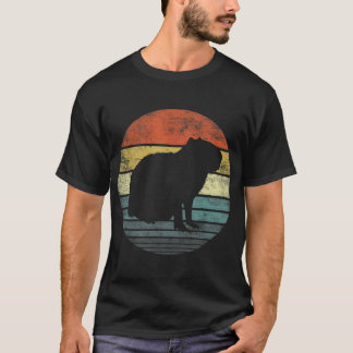 T-shirt Capybara Lover Cadeaux Retro Vintage Zoo animal