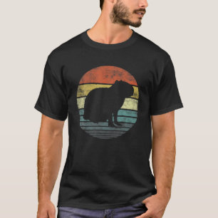 T-shirt Capybara Lover Cadeaux Retro Vintage Zoo Animal Si