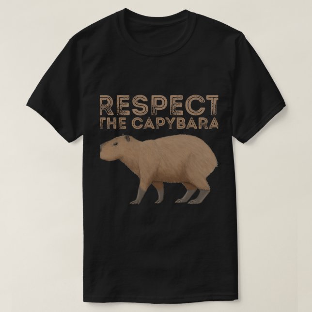 T-shirt Capybara Lover Respecte La Capybara Funny Capybara (Design devant)