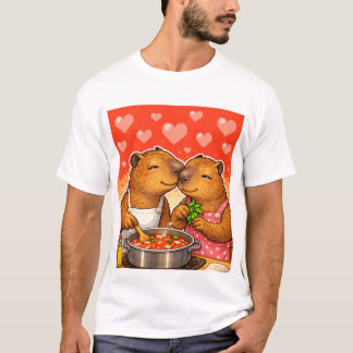 T-shirt Capybara Loves Cooking