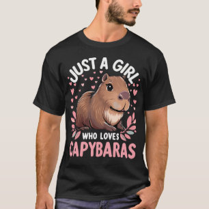 T-shirt Capybara Mignon Juste Une Fille Qui Aime Les Capyb