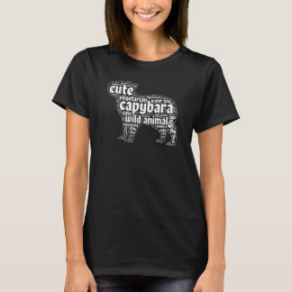 T-shirt Capybara Mot Cloud Faune Animal Capibara