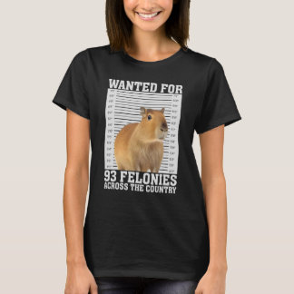 T-shirt Capybara Mugshot Pour 93 Felonies hilarante capyba