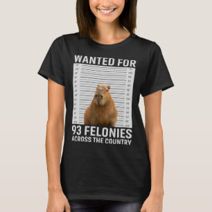 T-shirt Capybara Mugshot Pour 93 Felonies hilarante capyba