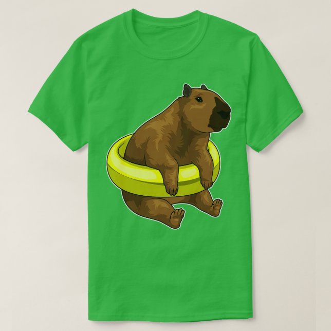T-shirt Capybara Natation Lifebuoy (Design devant)