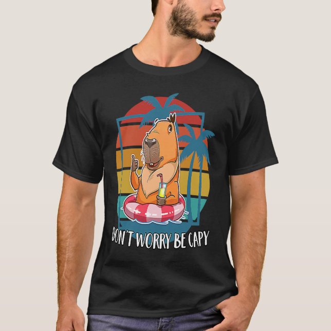 T-shirt Capybara  Ne t'inquiète pas sois Capy Capybara (Devant)