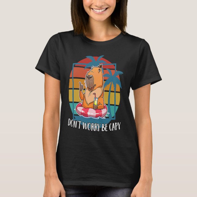 T-shirt Capybara  Ne t'inquiète pas sois Capy Capybara (Devant)