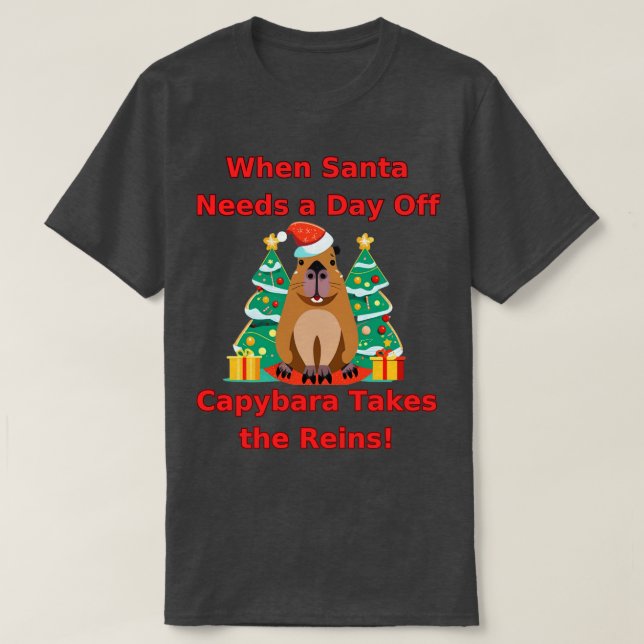 T-shirt Capybara Noël 2 (Design devant)