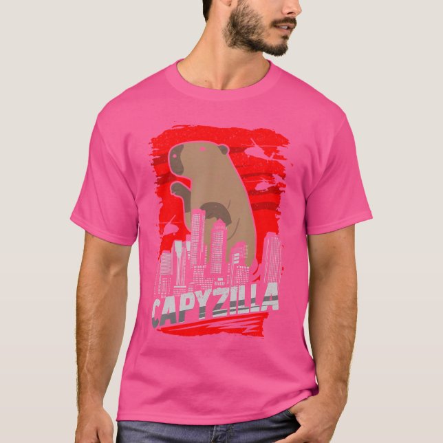 T-shirt Capybara Pet Rodent Capyzilla (Devant)