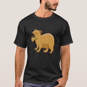 T-shirt Capybara Pizza Faune Animal Alimentation italienne